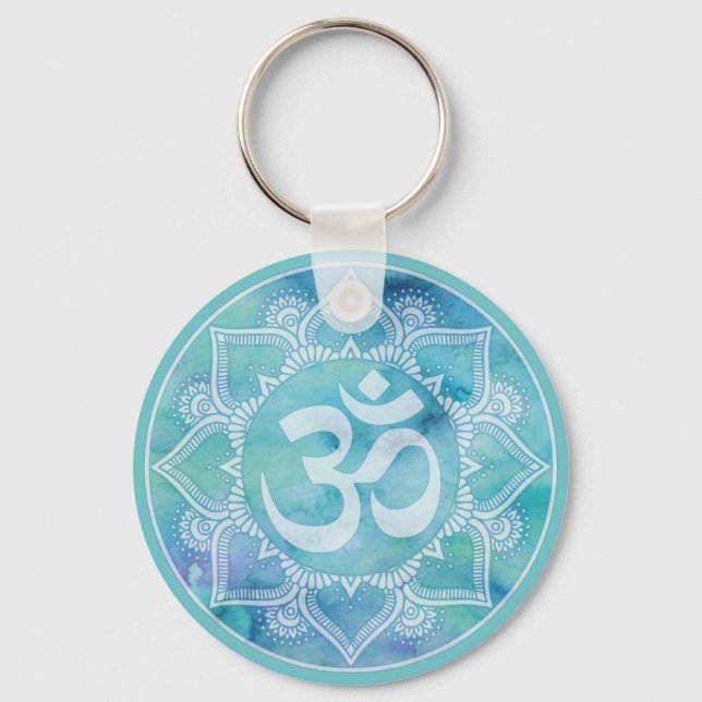 Om Mandala Blue Chaveiro (Frente)