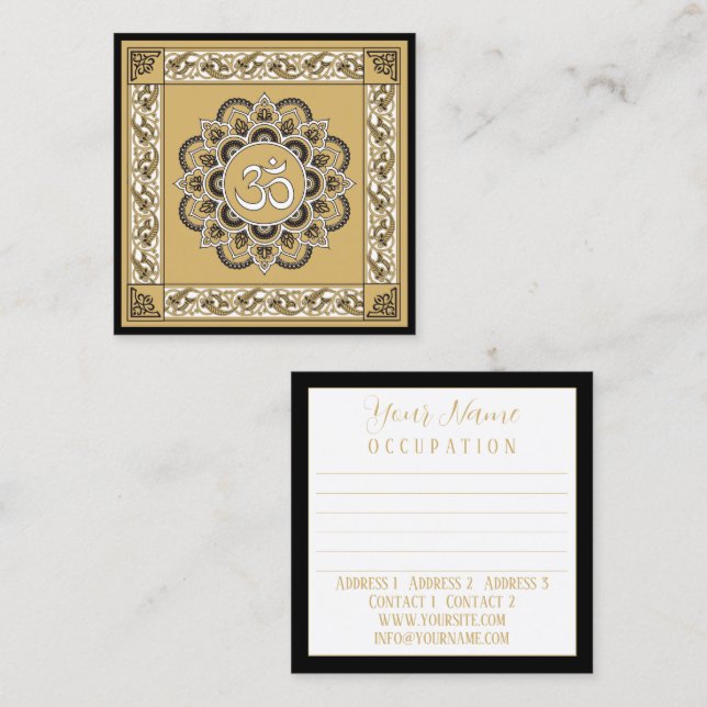 OM Mandala - Cartão de visita (Frente/Verso)
