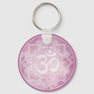 Om Mandala Pink Chaveiro