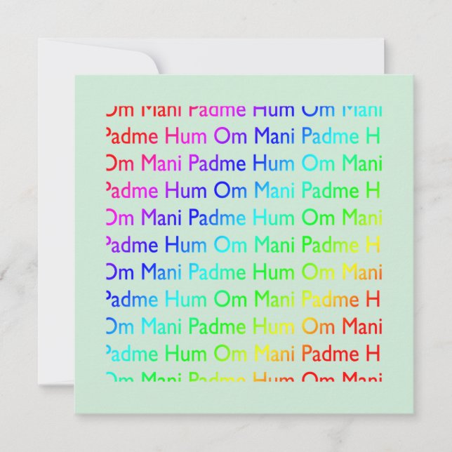 Om mani padme hum Convite (Frente)