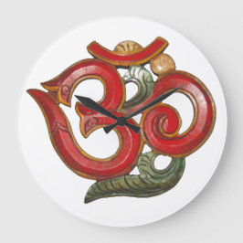 OM relógio verde - hora da paz e da meditação