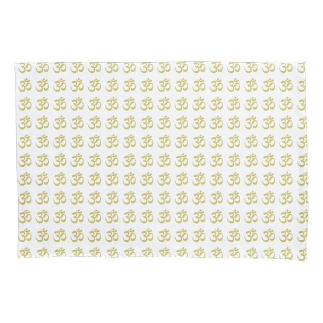 Om Símbolo Budista Colar Travesseiro do Ouro (Frente)