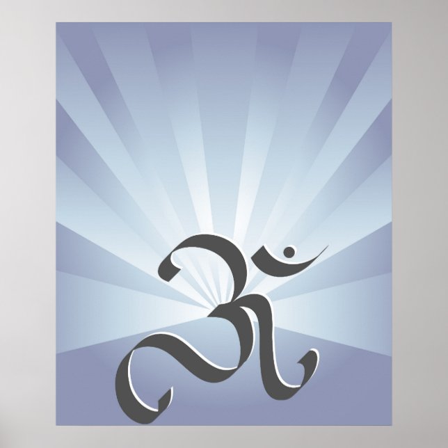 OM symbol and rays - Poster (Frente)