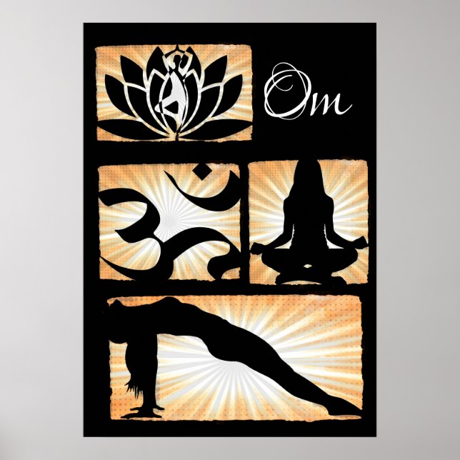 Om Yoga Meditation Poster (Frente)