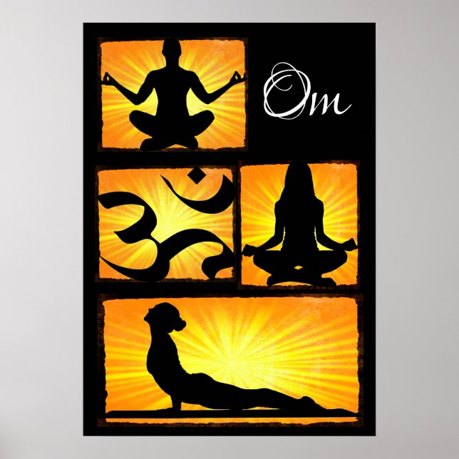 Om Yoga Meditation Poster (Frente)