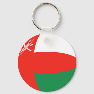 Oman Fisheye Flag Chaveiro