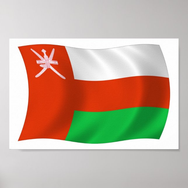 Oman Flag Poster Impressão (Frente)