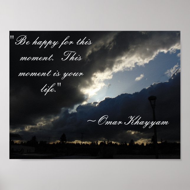 Omar Khayyam Quote Poster (Frente)