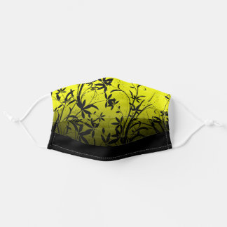 Ómbolo Floral Preto Amarelo
