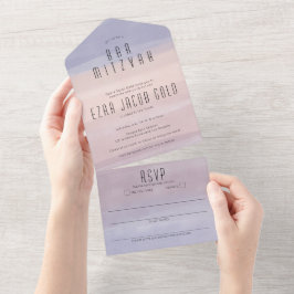 Ombre BAR BAT PERSONALIZADO Elegante Púrpura MITZV