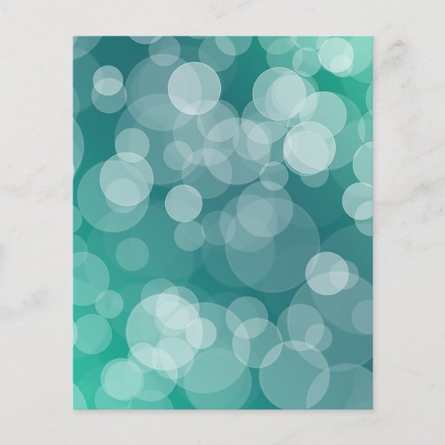 Ombre Bokeh Scrapbook Paper - Teal (Frente)