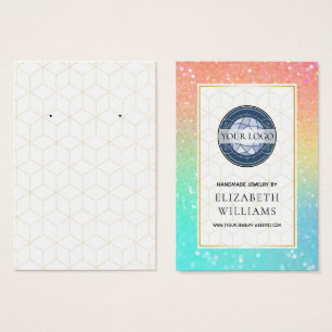 Ombre Glitter Rainbow Earring Display Cards