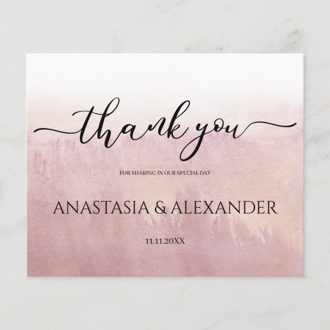 Ombre/Orçamento/ Cartões de agradecimentos. (Frente)