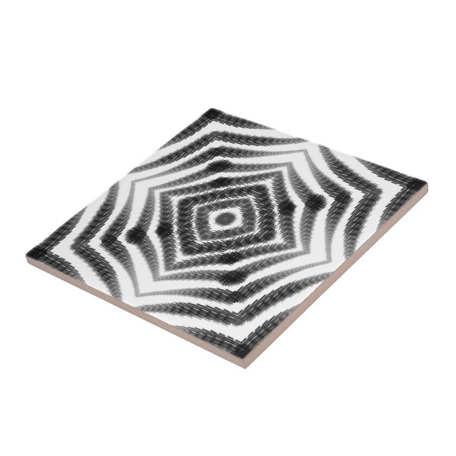 Ombre Preto E Branco Hipnótico Pele De Cobra Abstr (Lateral)