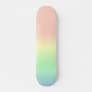 Ombre Rainbow Abstract Pastel Pattern Skateboard