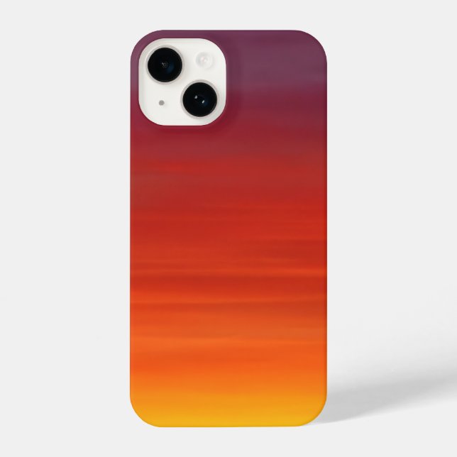 Ombre Sunset Abstract Art Phone Case iPhone 14 (Verso)