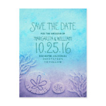 Ombre turquesa azul praia salva cartões postais