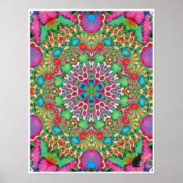 Omen Colagem cinética Caleidoscópio Poster