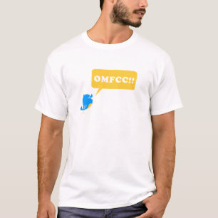 OMFCC!! design branco da camisa