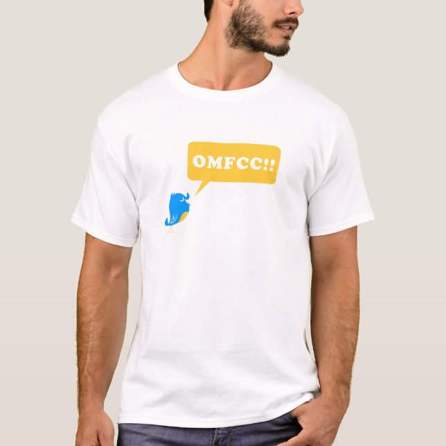 OMFCC!! design branco da camisa (Frente)