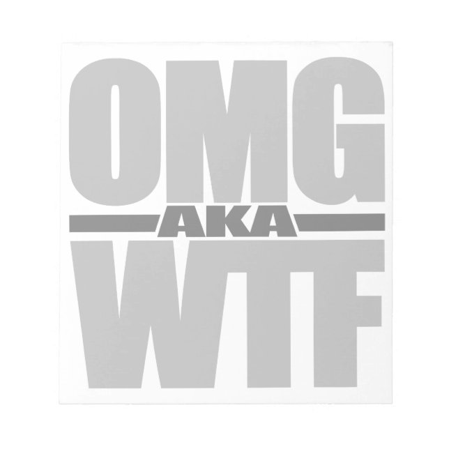 OMG aka WTF bloco de notas personalizado (Frente)