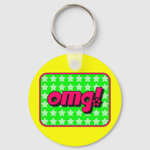 OMG! Chaveiro com fundo colorido