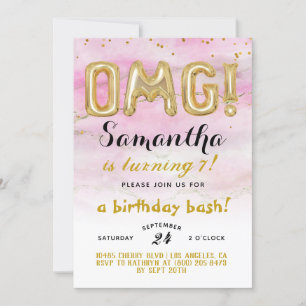OMG! Convite de Aniversário para Confetti