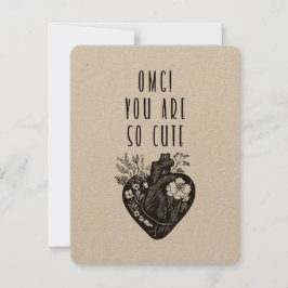 OMG! Você é tão fofo - Cartão plano