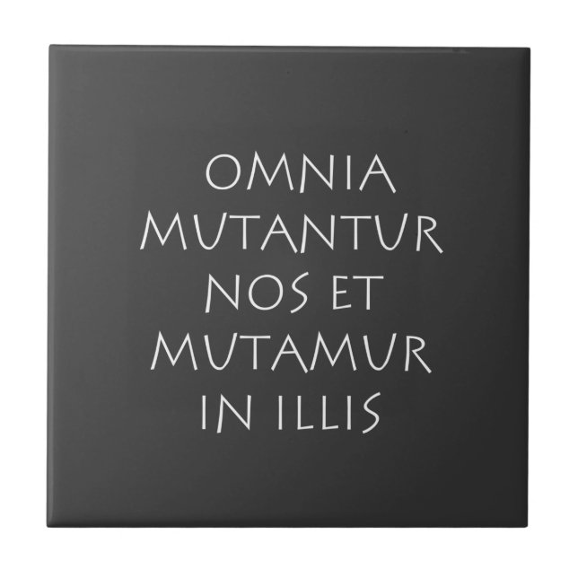 Omnia mutantur nos et mutamur in illis (Frente)