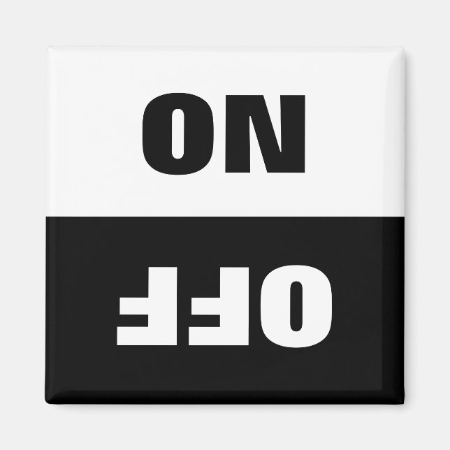 On Off Dishwasher em uso imãs de geladeira de sina (Frente)