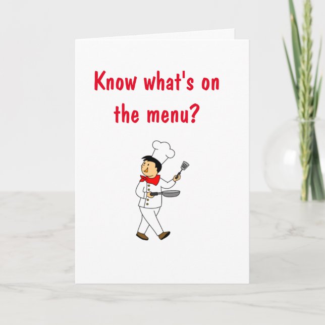 ON THE MENU TODAY *A HAPPY BIRTHDAY FOR YOU* (Frente)