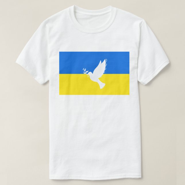 Onça de Camisa de Bandeira da Ucrânia (Frente do Design)