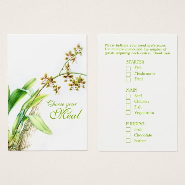 Oncidio Leucochileno, flor verde (Frente & Verso)