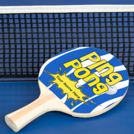 Onda azul groovy, raquete de Ping Pong personaliza