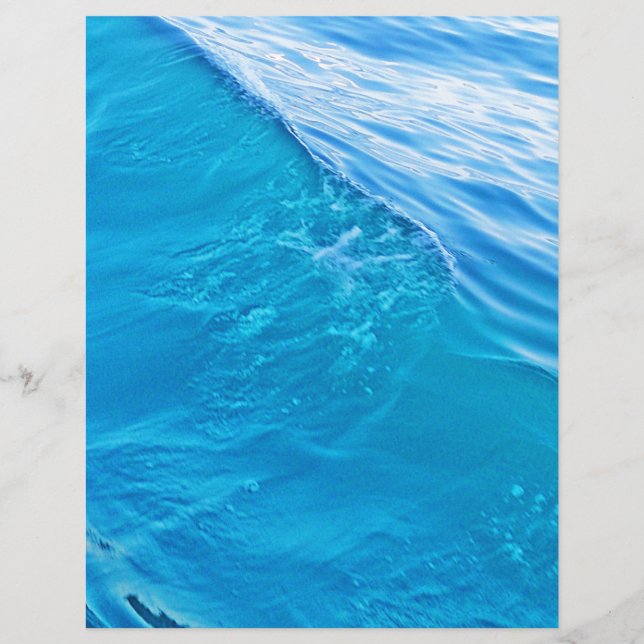 Onda de água azul refrescante (Frente)