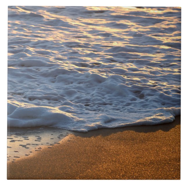 Onda de espuma surf na praia oceânica  (Frente)