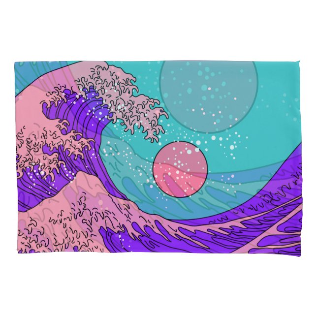 Onda de Excelente Vaporwave: Arte Oceânica Estiliz (Frente)