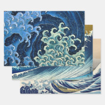 Onda Feminina Hokusai Vintage Oceano