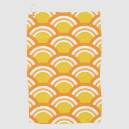 Onda Japonesa Seigaiha Padrão Amarelo Laranja