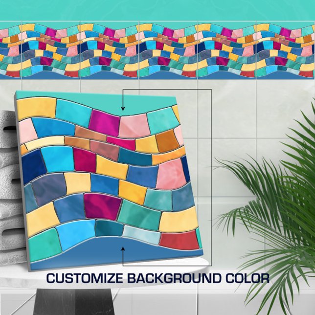 Onda Mosaica Colorida Sem Costura (Criador carregado)