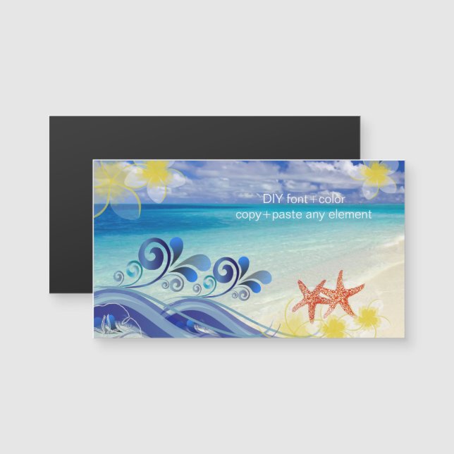 Onda/plumeria/estrela do mar (Frente/Verso)