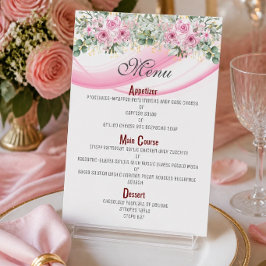 Onda Rosa & Menu Floral 4,5" x 6,25"