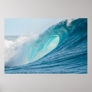 Onda surfando do tambor que quebra o poster