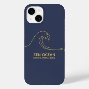 Onda Zen Minimalista Linha Abstrata do Oceano
