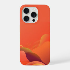 Ondas Abstratas de Gradiente Laranja Coral Quente
