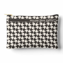 Ondas Abstratas Preto e Branco com Texto