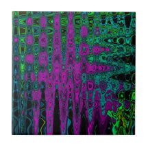 Ondas Atômicas Groovy Abstratas Magenta em Negrito