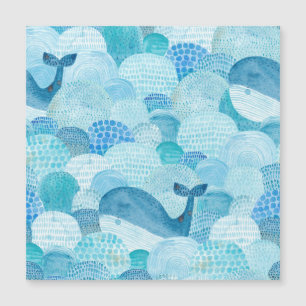 Ondas, baleia, textura azul infantil