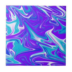 Ondas Celestiais: O Mármore Azul Branco e Roxo