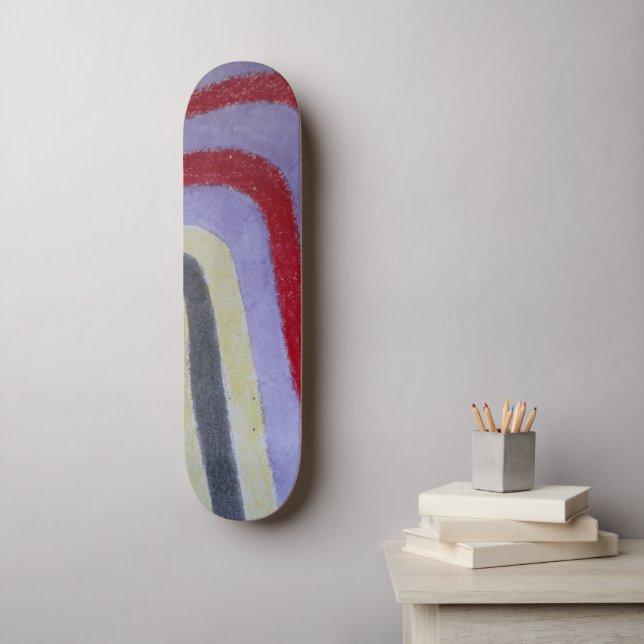 Ondas Coloridas de Skateboard (Arte de parede)